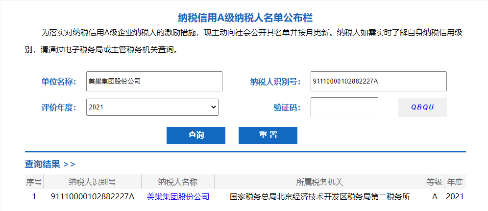 以誠信鑄品牌，美巢集團股份公司連續15年獲評納稅信用A級企業